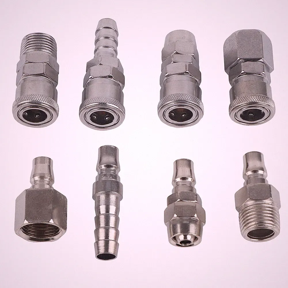 8PCS 1/2 Pneumatic Air Compressor Hose Quick Coupler Plug Socket Connector