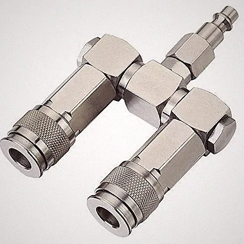 Air Hose Connector- 2 Way Air Hose Splitter1/4 In NPT Air Compressor Accessor...