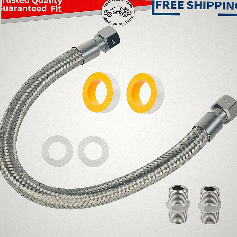 Industrial Grade Compressor Jumper Hose 1/2" NPT Male x 20" Length, 450 PSI