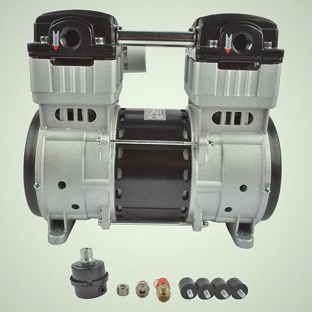 SP-9421 Portable Air Compressor Dual Piston 2 HP Oil-Free Pump 15A 110V