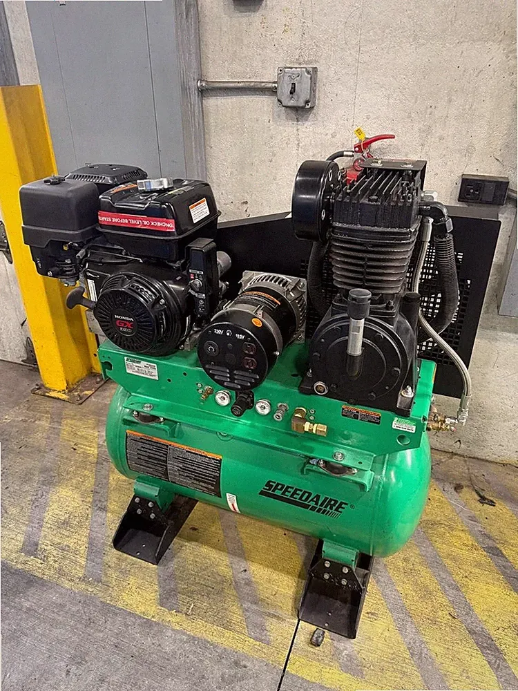 SPEEDAIRE Stationary Air Compressor/Generator: 2 Stage, 13 hp Engine, Honda