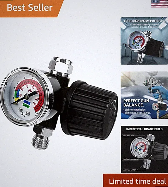 User-Friendly Air Compressor with Gauge and Regulator for Perfect Spray Results