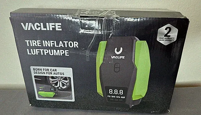 VacLife Air Compressor Tire Inflator, DC 12V Portable Air Compressor, Auto Tire