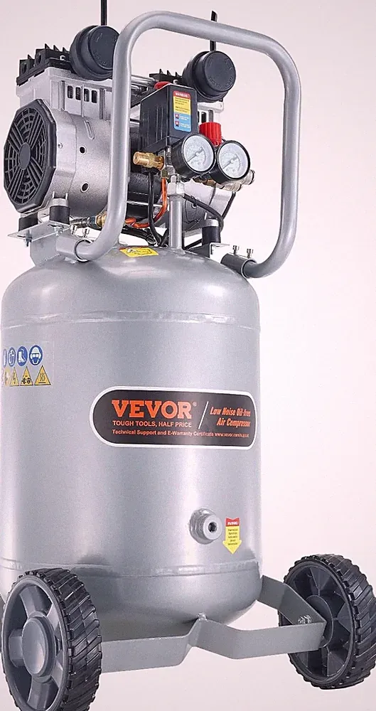 VEVOR 13-Gallon Air Compressor: 2HP - 66dB Ultra Quiet - Oil-Free - 125 PSI