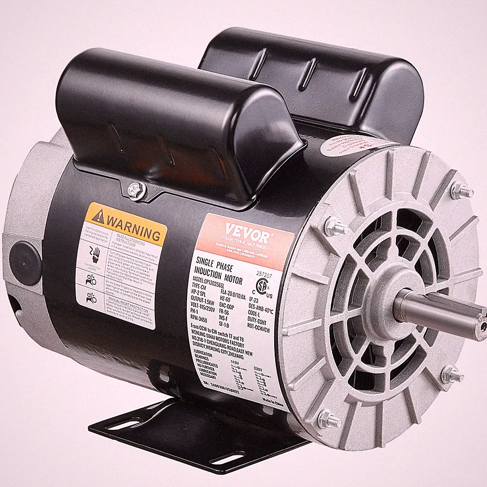 VEVOR 2HP SPL Air Compressor Motor 115/230V 20/10A 3450RPM 56 Frame CW Rotation